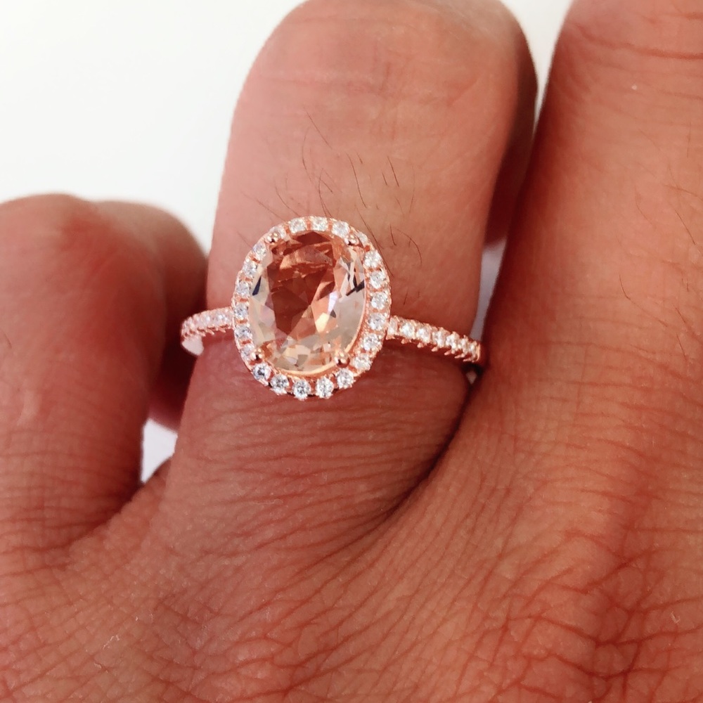 sterling sliver 925 oval solitaire ring - Picture 1 of 8